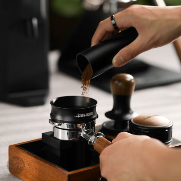 Anneau magnétique pour café, couleur noire, 58 mm
