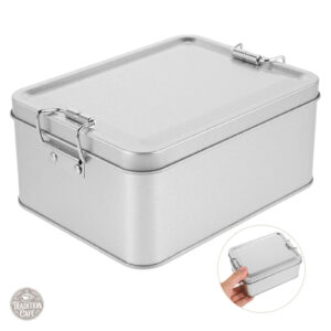 Boite à Biscuit en métal blanc pour conserver vos douceurs