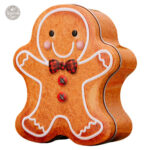 Boîte à biscuit originale en métal, design bonhomme