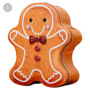 Boîte à biscuit originale en métal, design bonhomme