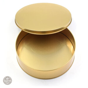 Boite à Biscuit Ronde Dorée élégante pour stocker vos douceurs
