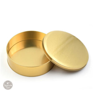 Boite à Biscuit ronde au design doré pour un rangement chic