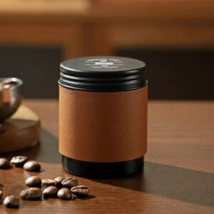 Rangement café pratique en similicuir