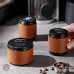 Boîte à café design avec finition similicuir