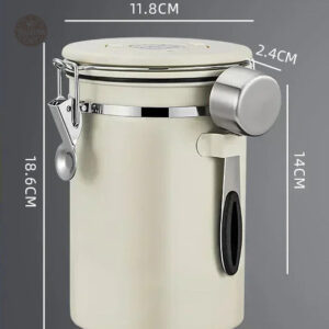 Contenant à café beige au design moderne