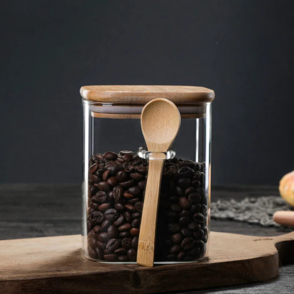 Boîte de rangement pour café avec cuillère