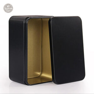 Boite en Fer Rectangulaire Noire Élégante
