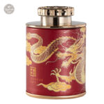 Boite à thé dragon, format compact en métal