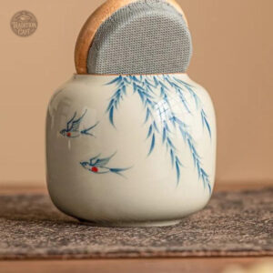 Contenant en porcelaine pour infusions aromatiques