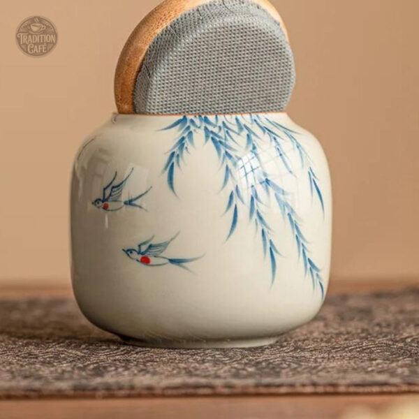Contenant en porcelaine pour infusions aromatiques