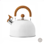 Bouilloire inox 1L avec poignée en bois