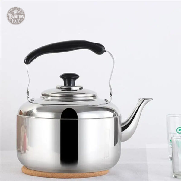 bouilloire-gaz-argentee-acier-inoxydable-1 Bouilloire en acier inoxydable argentée 1L