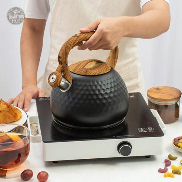 Bouilloire en inox, design élégant et fonctionnel