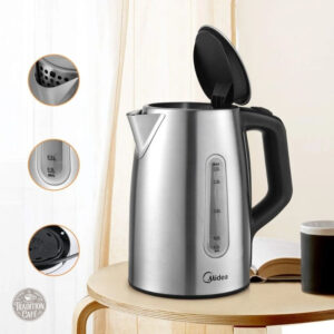 Bouilloire ergonomique en acier inoxydable, design moderne
