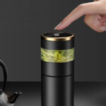 Bouteille infuseur moderne en acier, couleur noire