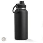 Bouteille isotherme noire en acier inoxydable 1 litre