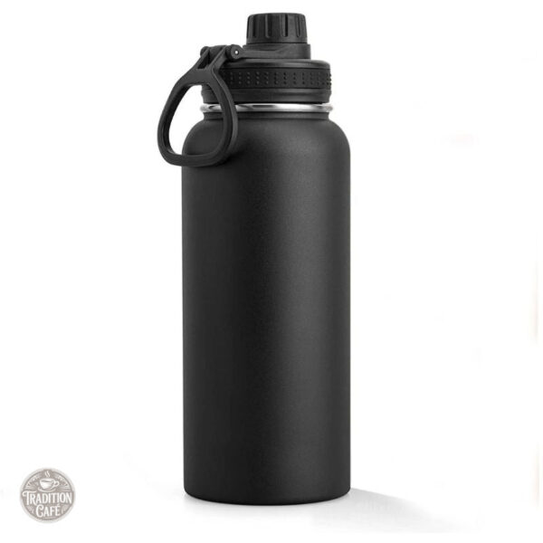 bouteille-isotherme-1-litre-noire-acier-inoxydable-1 Bouteille isotherme noire en acier inoxydable 1 litre