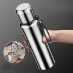 Acier inoxydable, bouteille thermos, design élégant
