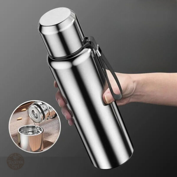 Acier inoxydable, bouteille thermos, design élégant