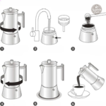 Cafetière Italienne en inox, capacité 500 ml