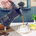 Cafetière Italienne Électrique 6 Tasses en Aluminium