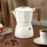 Petite Cafetière Italienne Blanche 150 ml