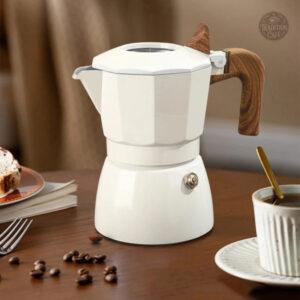 Petite Cafetière Italienne Blanche 150 ml