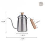 Cafetière élégante avec bec verseur Col de Cygne