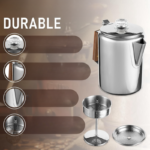 Cafetière à l'ancienne pour un café authentique