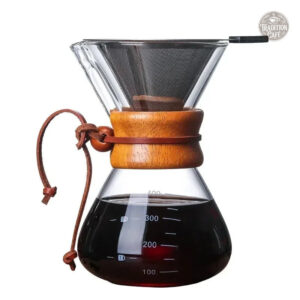 Cafetière filtre manuelle élégante en verre