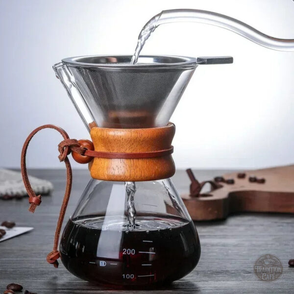 Cafetière en verre pour un café savoureux
