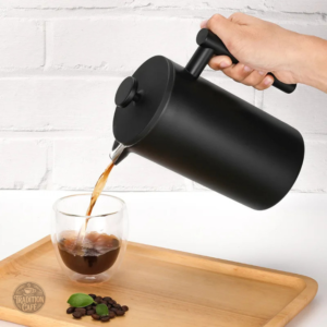 Cafetière inox noire, design isotherme pour conserver la chaleur