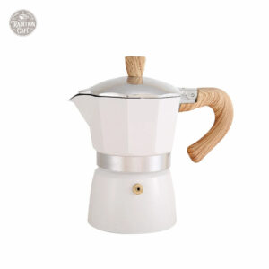 Cafetière Italienne 2 Tasses Aluminium Blanc