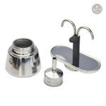 Cafetière italienne, acier inoxydable, double fonction