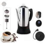 Cafetière italienne, acier inoxydable, préparation rapide