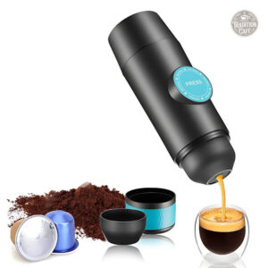 Cafetière portable capsule et café moulu