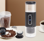 Cafetière Portable Noire pour un café en déplacement