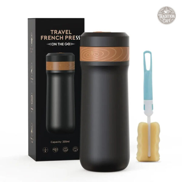 Cafetière portable en acier inoxydable à pression