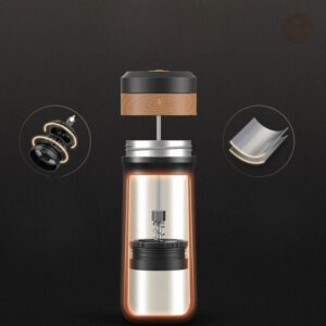 Cafetière pratique en inox pour un café savoureux