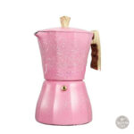 Cafetière italienne Rose Design avec poignée ergonomique