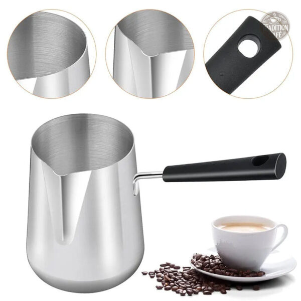 Cafetière Turque en acier inoxydable pour un café authentique