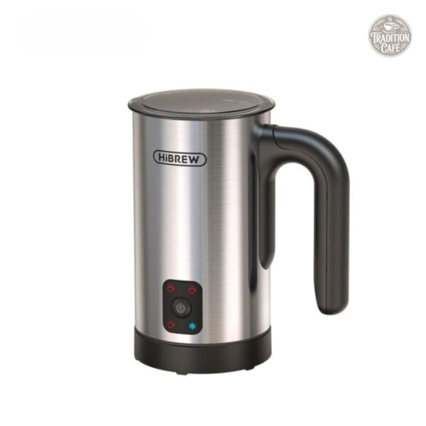 chauffe-lait-automatique-argente-1 Chauffe Lait Automatique en Inox pour boissons chaudes