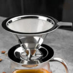 Filtre à café en acier inoxydable pour préparation de café moulu