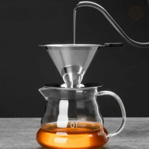 Entonnoir à café durable en inox, idéal pour les amateurs de café