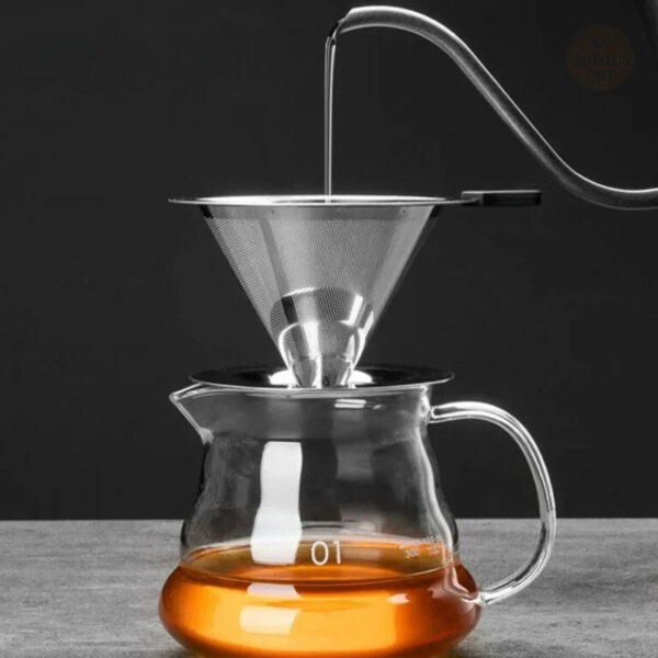 Entonnoir à café durable en inox, idéal pour les amateurs de café