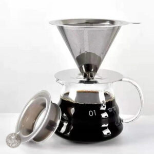 Filtre à café pratique en inox, parfait pour une infusion savoureuse