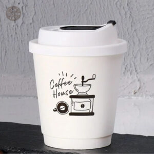 Gobelet à café avec couvercle, lot de 10 pièces