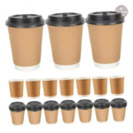Gobelet à café Kraft double paroi, lot de 50 unités