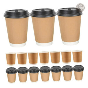 Gobelet à café Kraft double paroi, lot de 50 unités