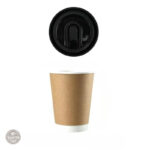 Gobelet café double paroi en kraft, pack de 50